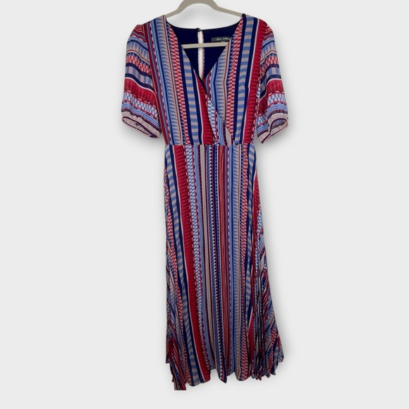 Julia Jordan Size 4 Striped Midi/Maxi Dress | Multicolor | 100% Polyester - Picture 1 of 4